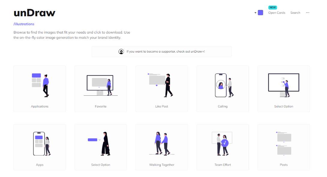 unDraw（アンドロー）